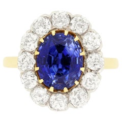 Bague Art déco en grappe de saphirs et diamants de 3,00 carats, c. 1920