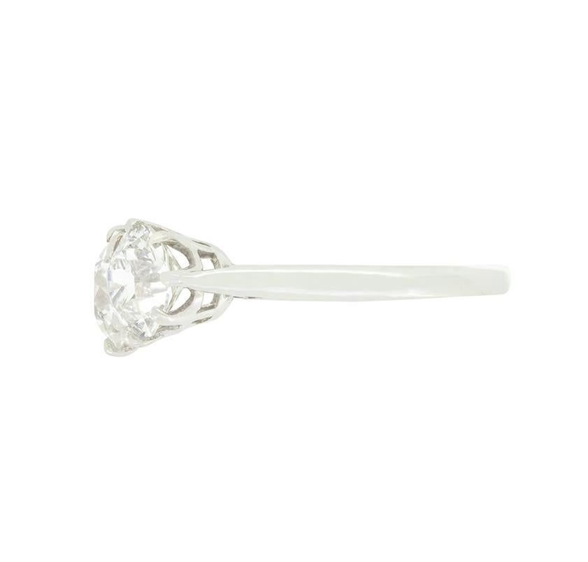 Art Déco Art Deco 3.25ct Diamond Trilogy Ring, c.1920s in vendita