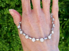 Art Deco 13.35ct Diamond Necklace in Platinum, Circa 1935, Antique