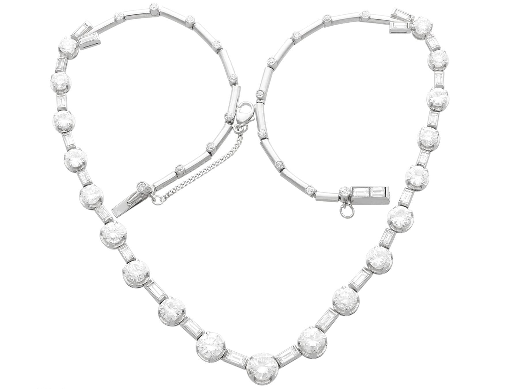 Collana Art Deco con diamanti da 3,35 carati in platino In condizioni ottime in vendita a Jesmond, Newcastle Upon Tyne