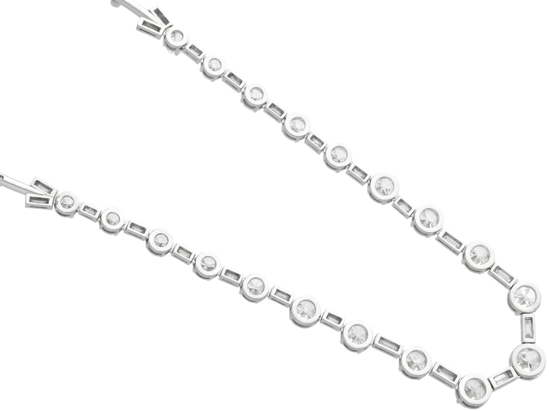 Collana Art Deco con diamanti da 3,35 carati in platino in vendita 2