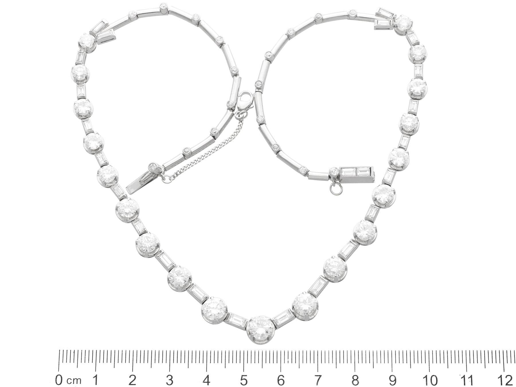 Collana Art Deco con diamanti da 3,35 carati in platino in vendita 3