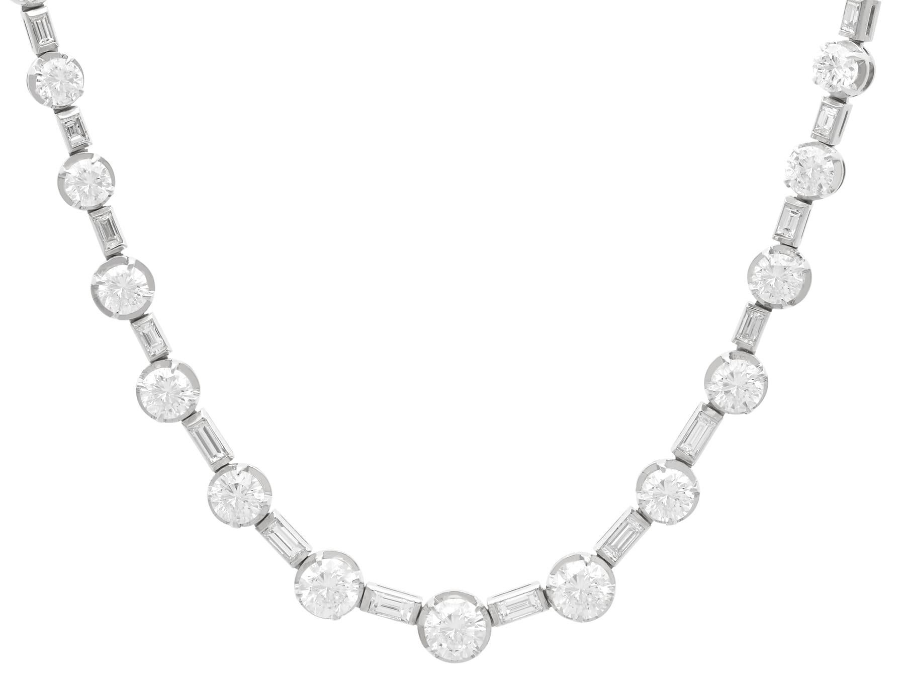 Art Deco 3.35 carat Diamond Necklace in Platinum