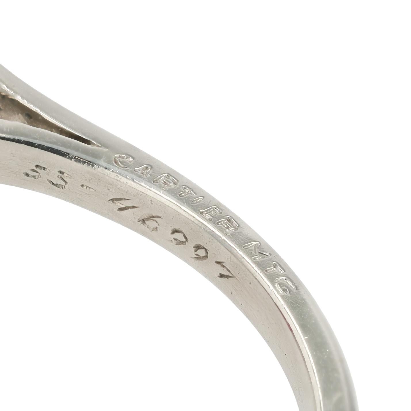 Art Deco 3,41 Karat GIA No Heat Burma Rubin Ring von Cartier montiert im Zustand „Gut“ im Angebot in Santa Barbara, CA