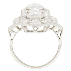 Art Deco 3.70ct Diamond Cluster Ring c.1920’s