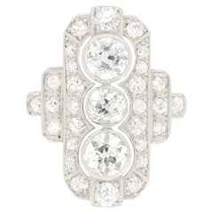 Art Deco 3.70ct Diamond Cluster Ring c.1920’s