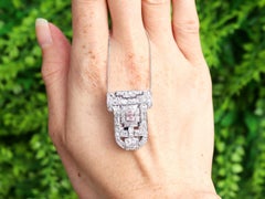 Art Deco 3.87 Carat Diamond and White Gold Clip Brooch / Pendant