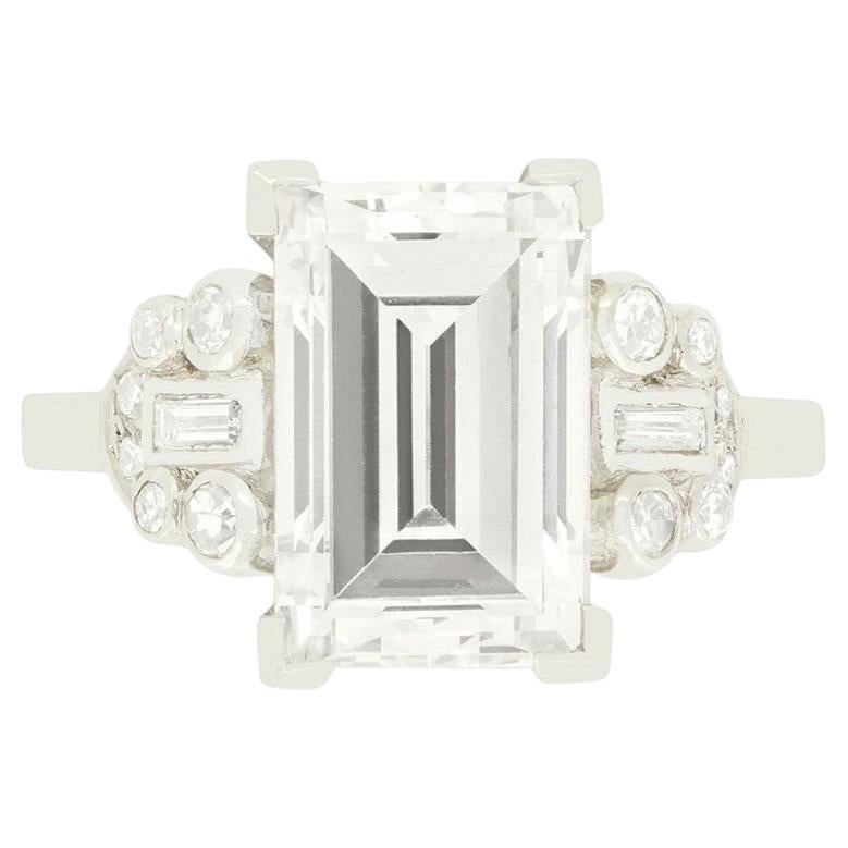 Art Deco 3.90ct Diamond Solitaire Ring, c.1920s