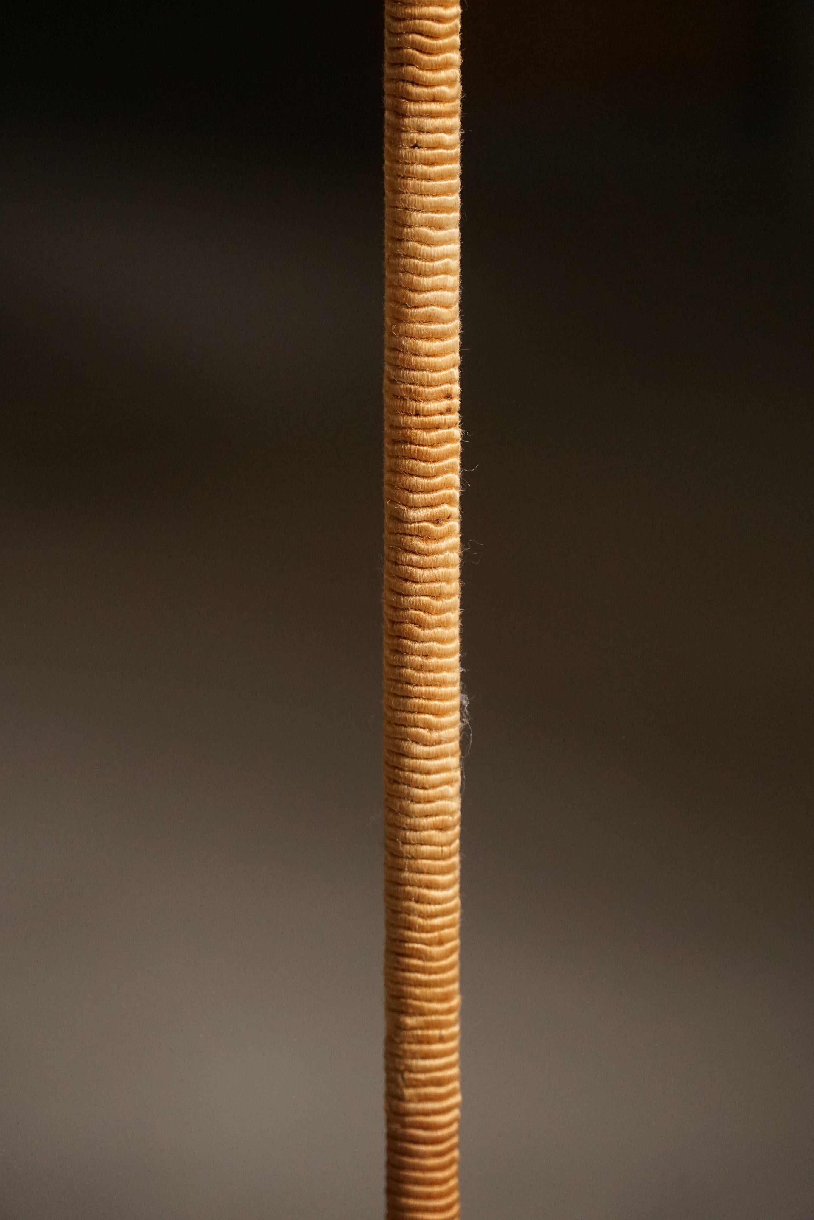 Lustre Art Déco à 4 branches en verre et laiton, Suède, années 1940 en vente 1