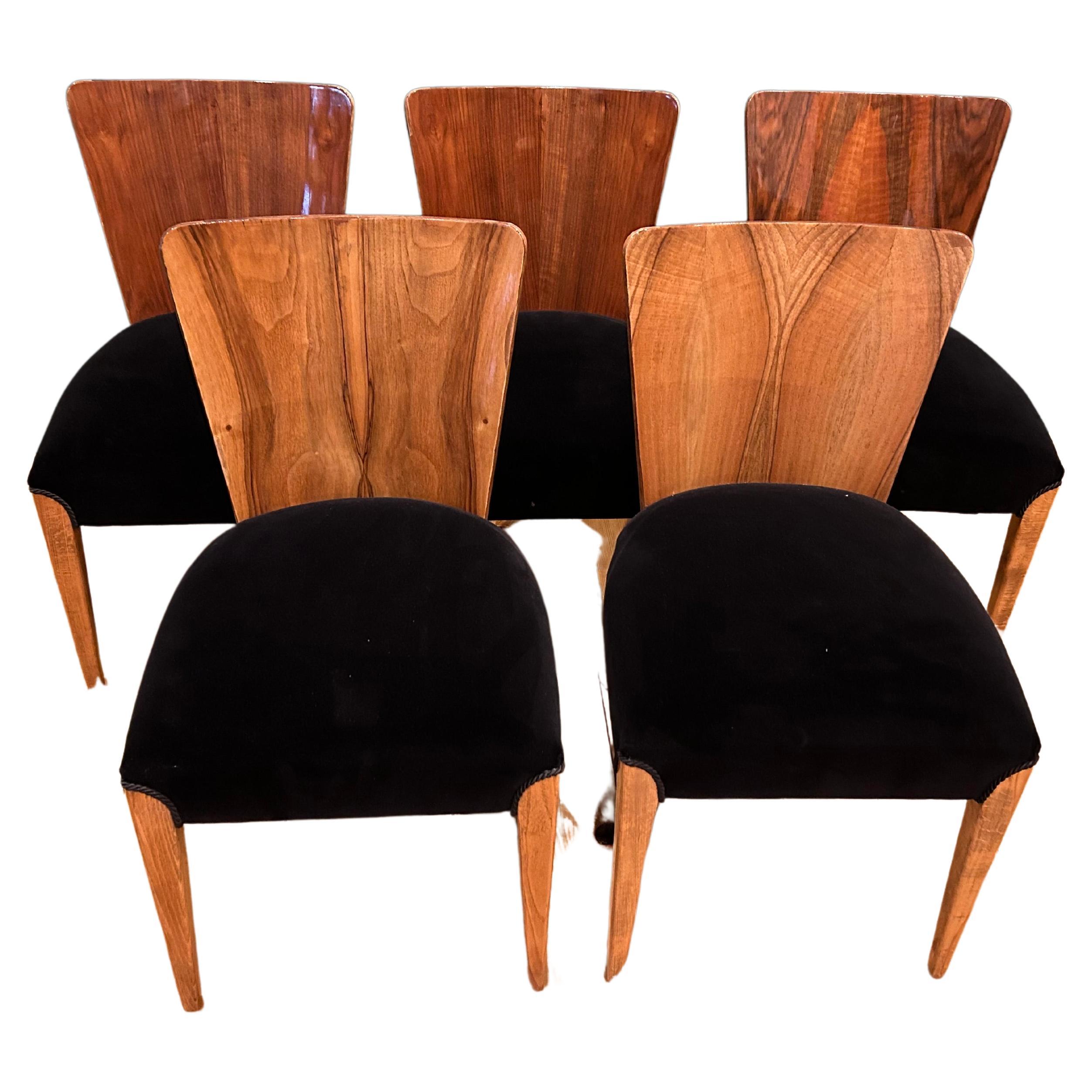 Art Deco 5 Chairs J. Halabala