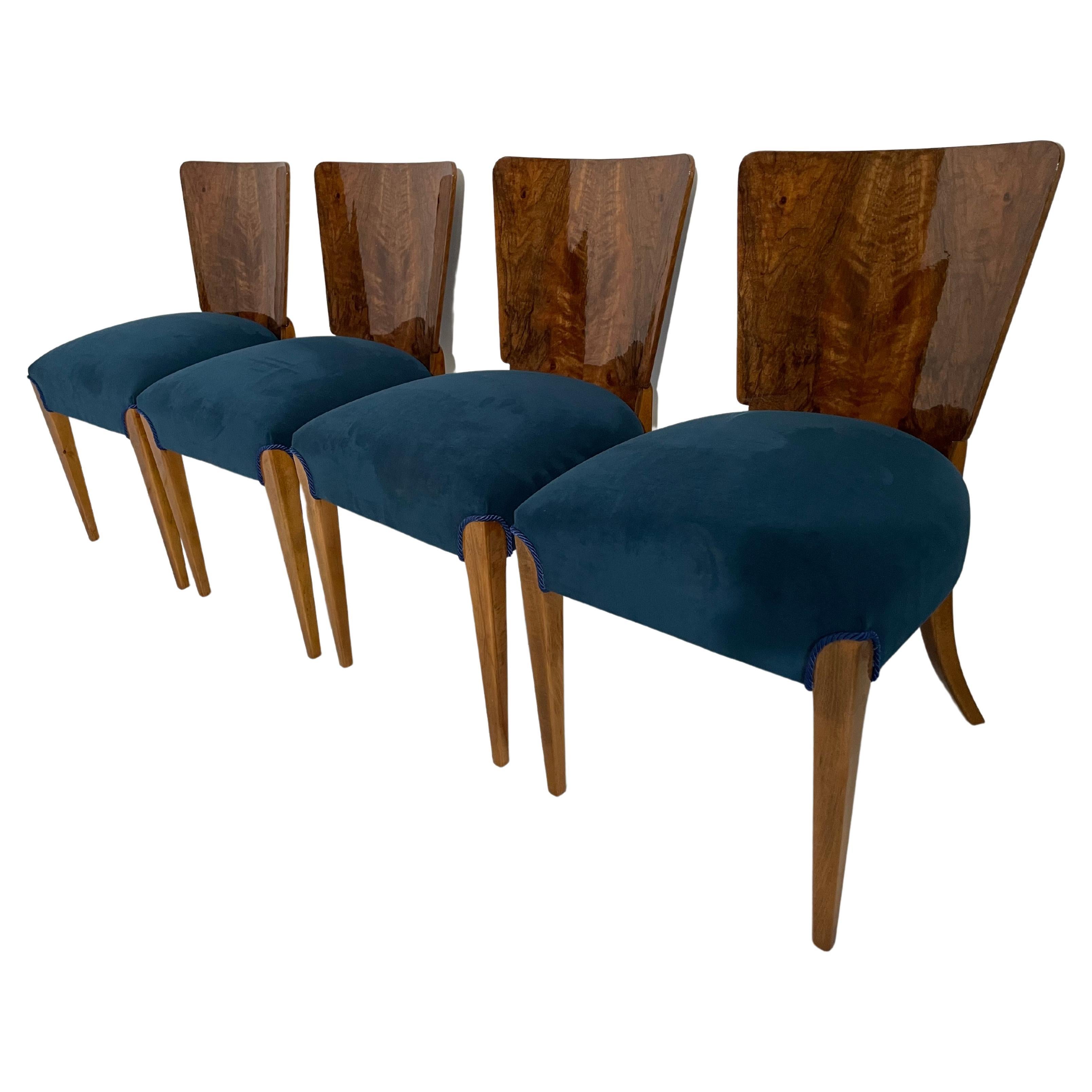 Art Deco 4 Chairs J. Halabala .