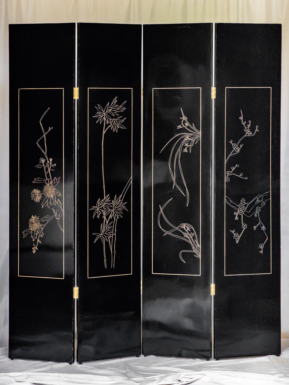 Art Deco 4 Panel Folding Screen attributed to Paul Feher 5