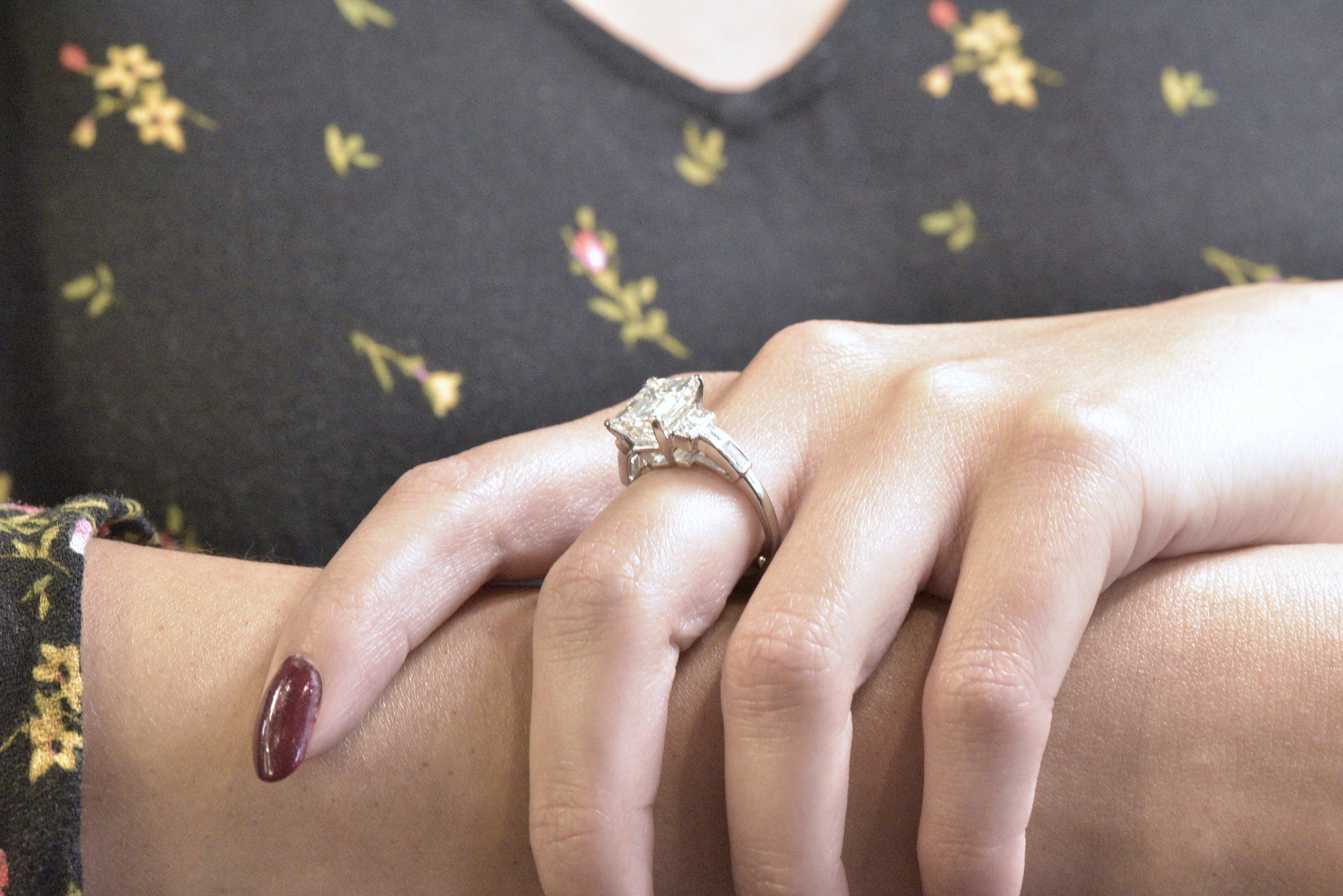 Art Deco 4.02 Carat Emerald Cut Diamond and Platinum Engagement Ring GIA 5