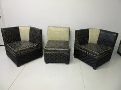 Art Deco Sofa / Loveseat in Wicker