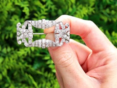 Art Deco 4.28 Carat Diamond and Platinum Brooch