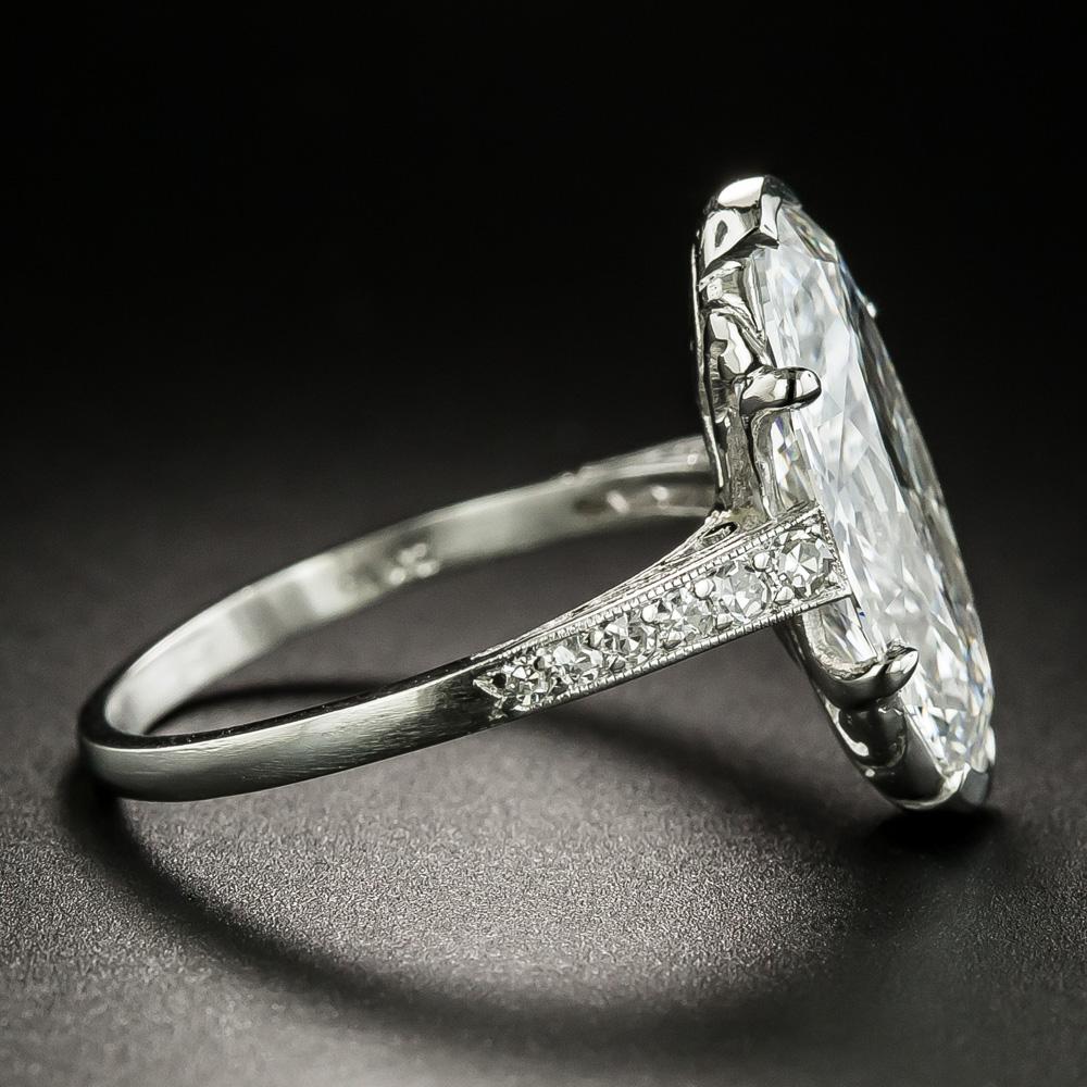 coffin cut diamond ring