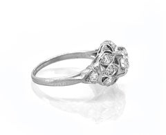 Art Deco .45 Carat Diamond Antique Engagement Ring Platinum