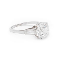 Art Deco 4.50 Ct. GIA Old European Cut Diamond Engagement Ring by CD Peacock