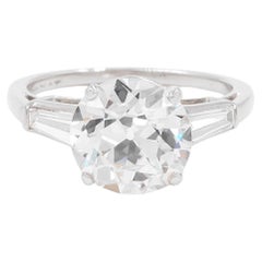 Art Deco 4.50 Ct. GIA Old European Cut Diamond Engagement Ring by CD Peacock
