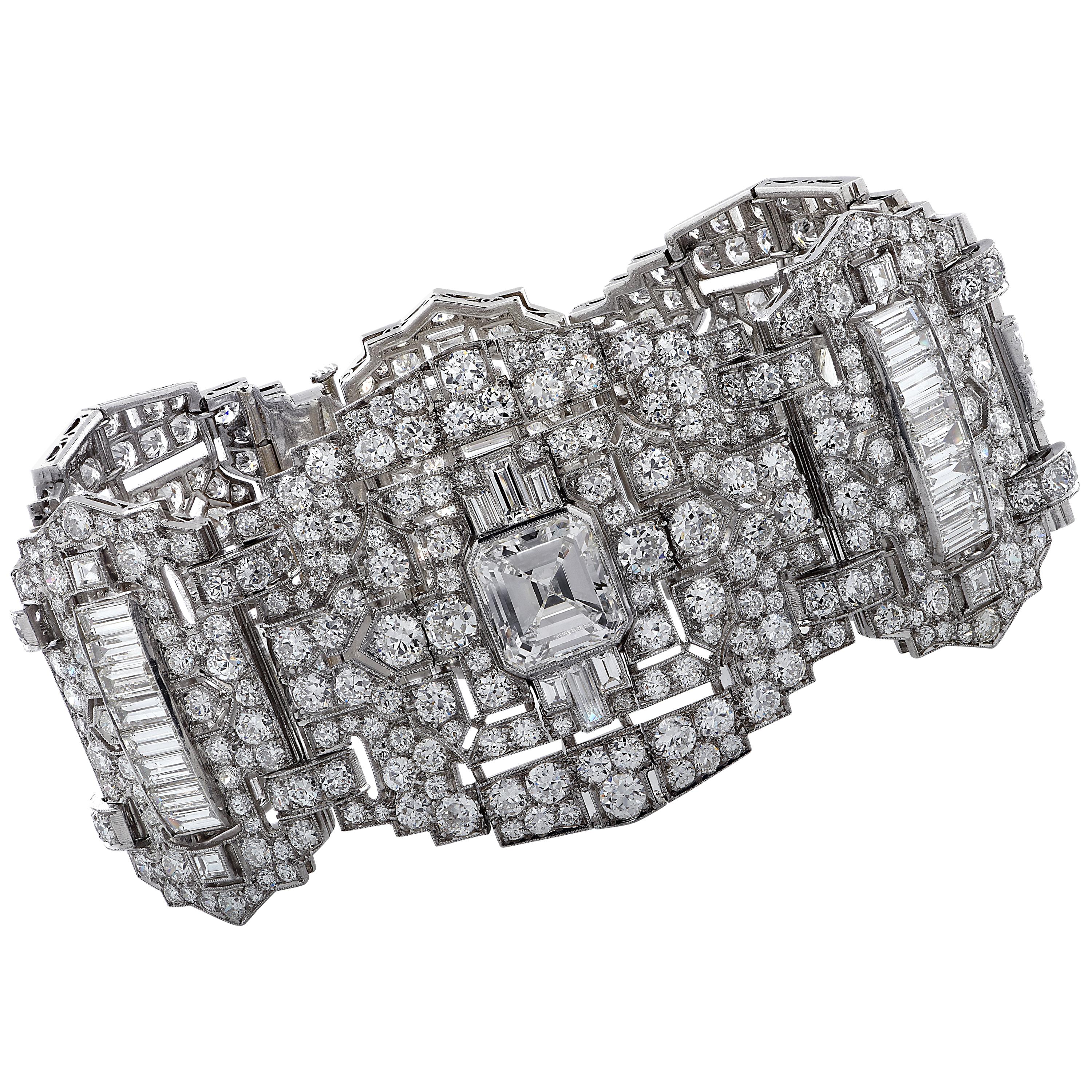 Art Deco 47 Carat Diamond Bracelet