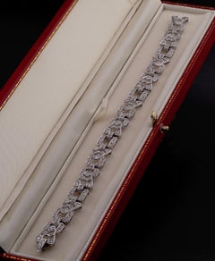 Art Deco 4.80 Ct Diamond Platinum Bracelet