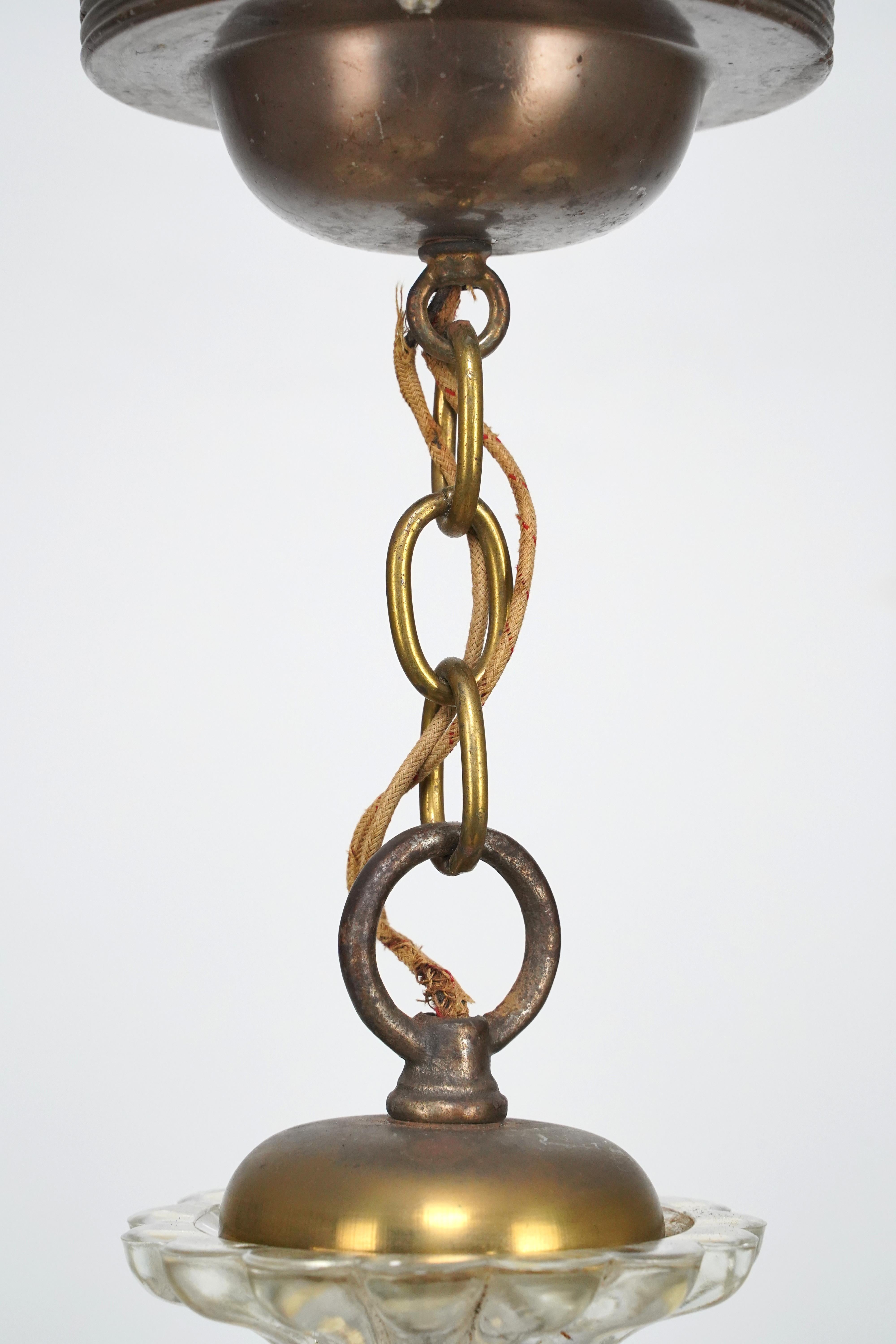 Art Deco 5 Arm Chandelier For Sale 10