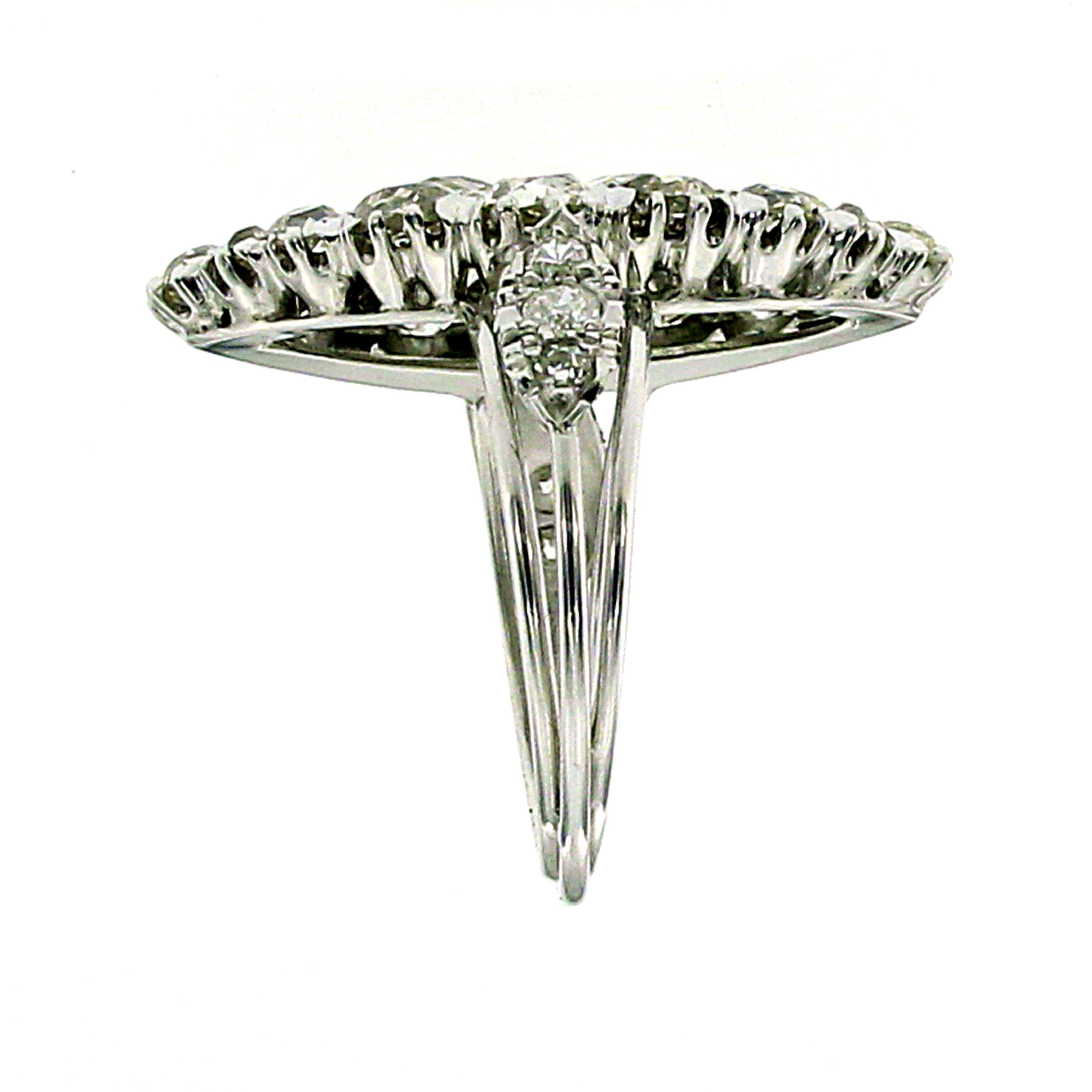 Art Deco 5 Carat Diamond Platinum Ring 1