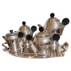 Art Deco 5 Piece Coffee and Tea Silver Plate Set