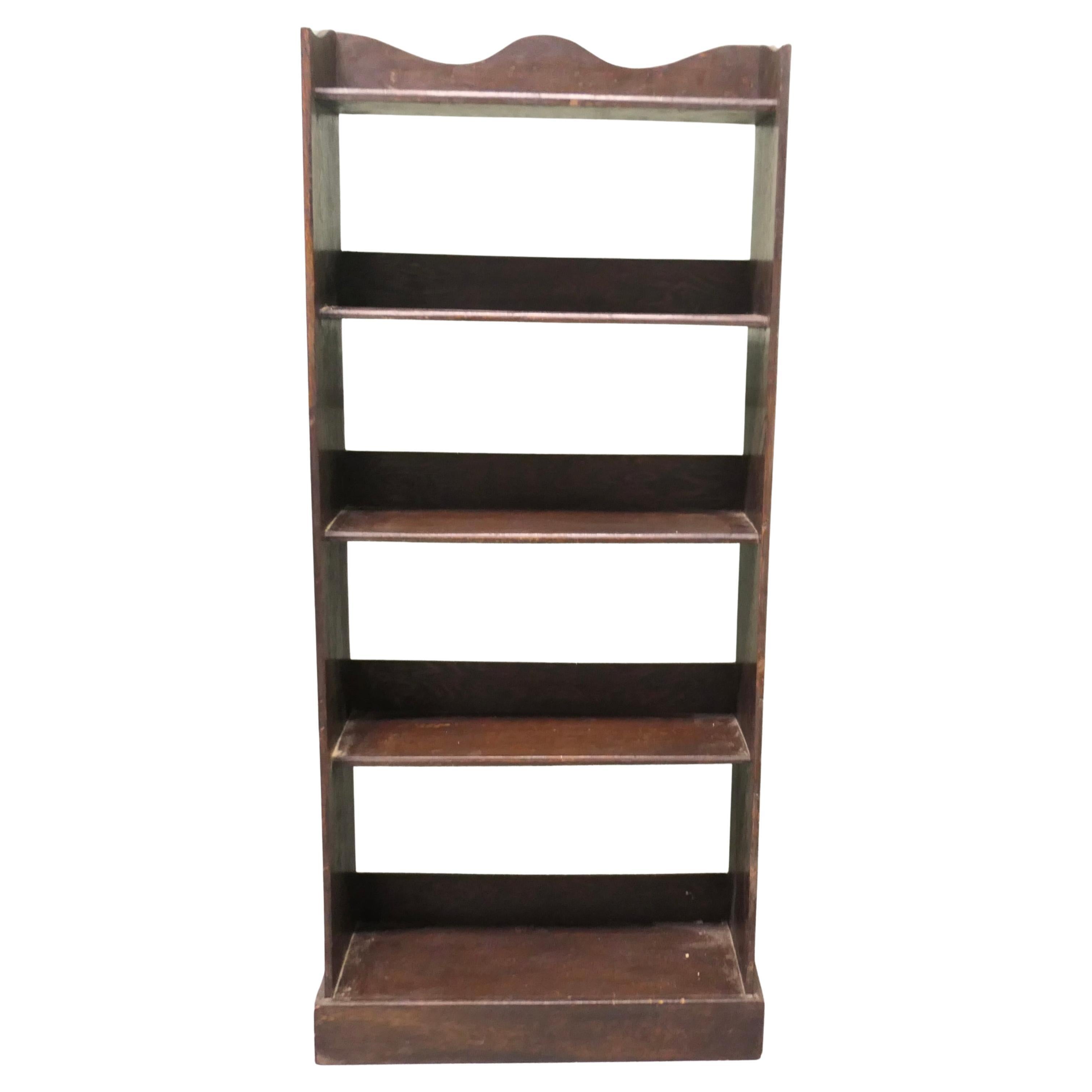 Art Deco 5 Shelf Open Book Case For Sale