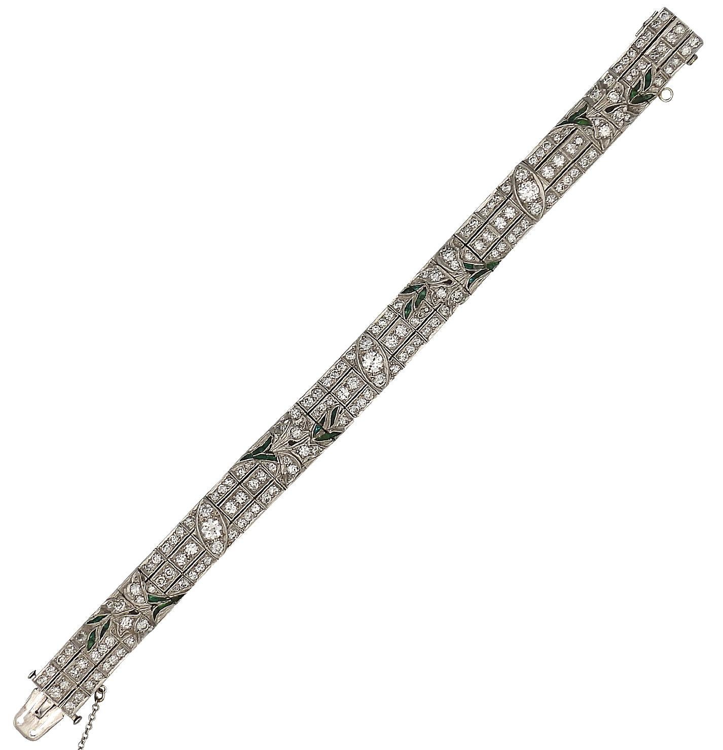 Art Deco 5.00 Carat Diamond Bracelet In Good Condition In Miami, FL