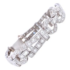Art Deco 5.00 Carat Diamond Platinum Bracelet