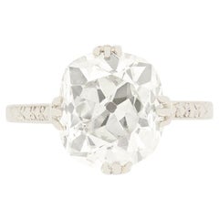 Anello solitario con diamante da 5,00 carati, Art Deco, 1920 ca.