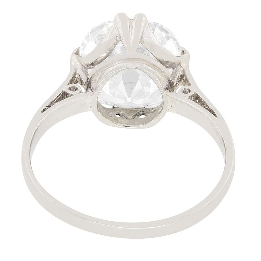 Art Deco 5.18ct Diamond Solitaire Engagement Ring, c.1920s In Good Condition For Sale In London, GB