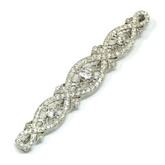 Art Deco 5.2 Carat Diamond Platinum Bar Brooch, circa 1930