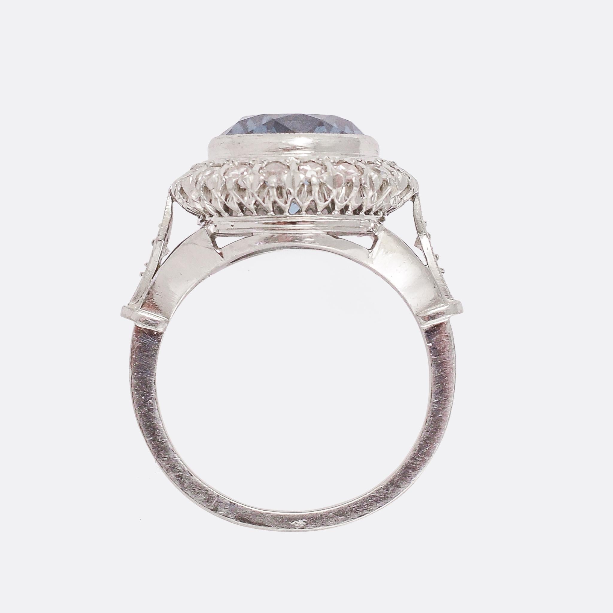 Women's Art Deco 5.2 Carat Zircon Cocktail Ring