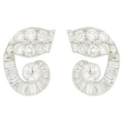Art Deco 5.50ct Diamond Earrings, c.1920s