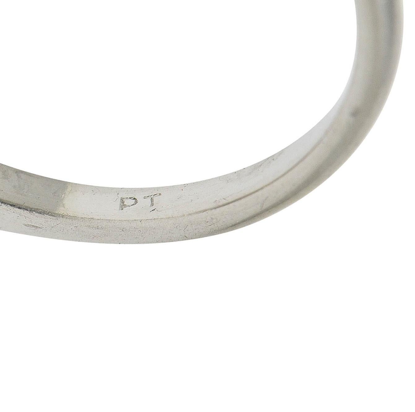 Art Deco 5.75 CTW Old Mine Butter Diamond Platinum Vintage Engagement Ring GIA For Sale 3