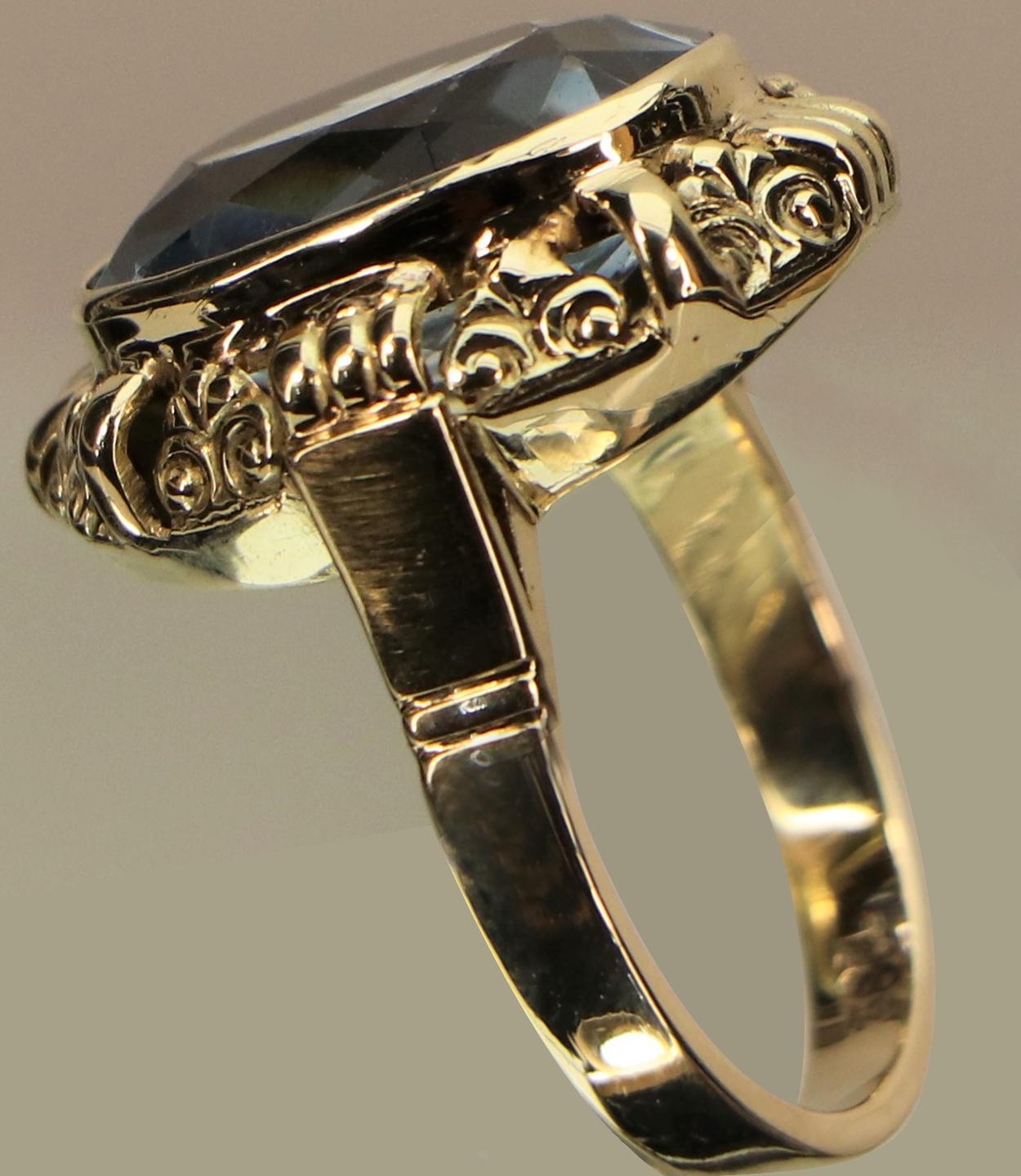 art deco topaz ring