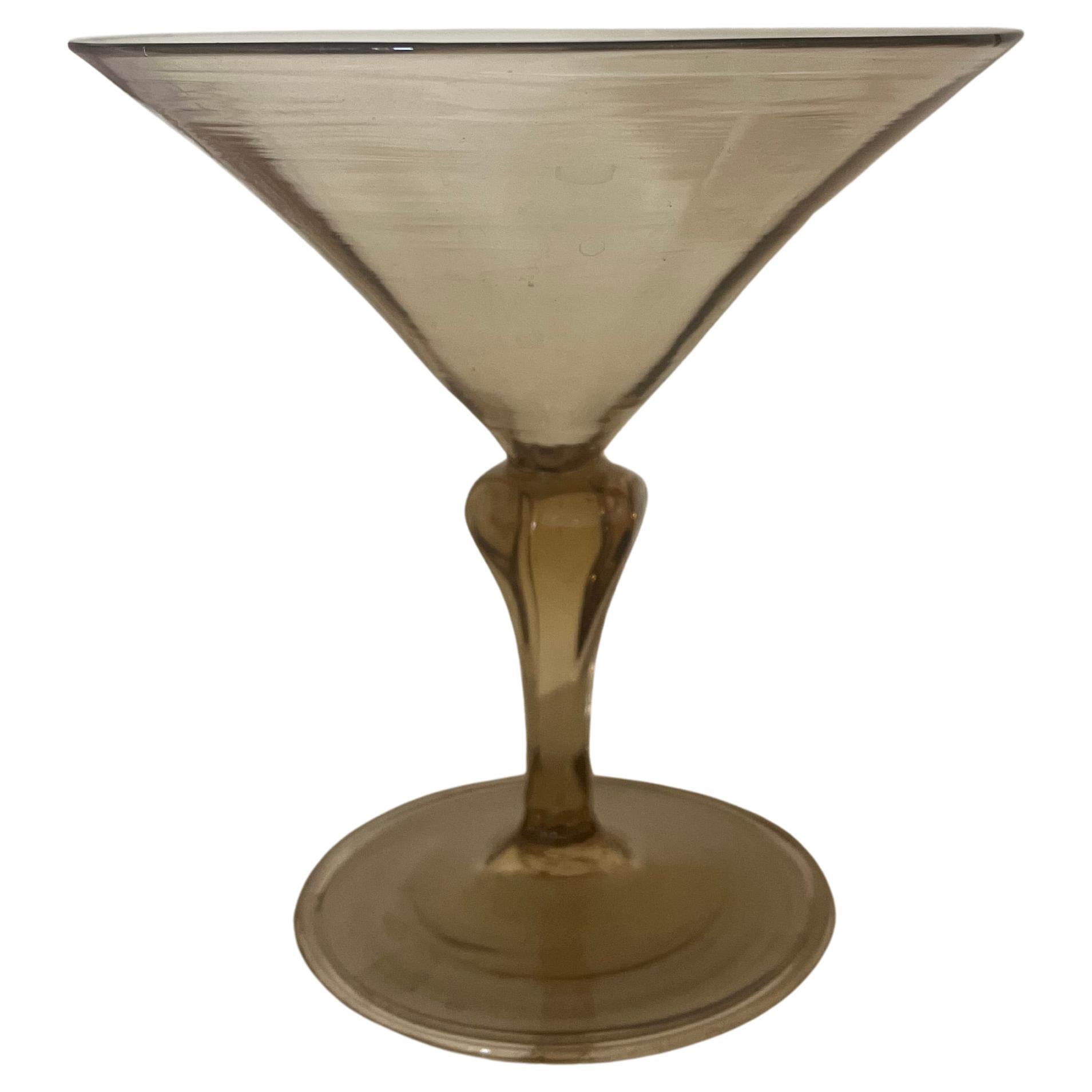 Art Deco 6 Champagne Glasses by Venini Vittorio Zecchin
