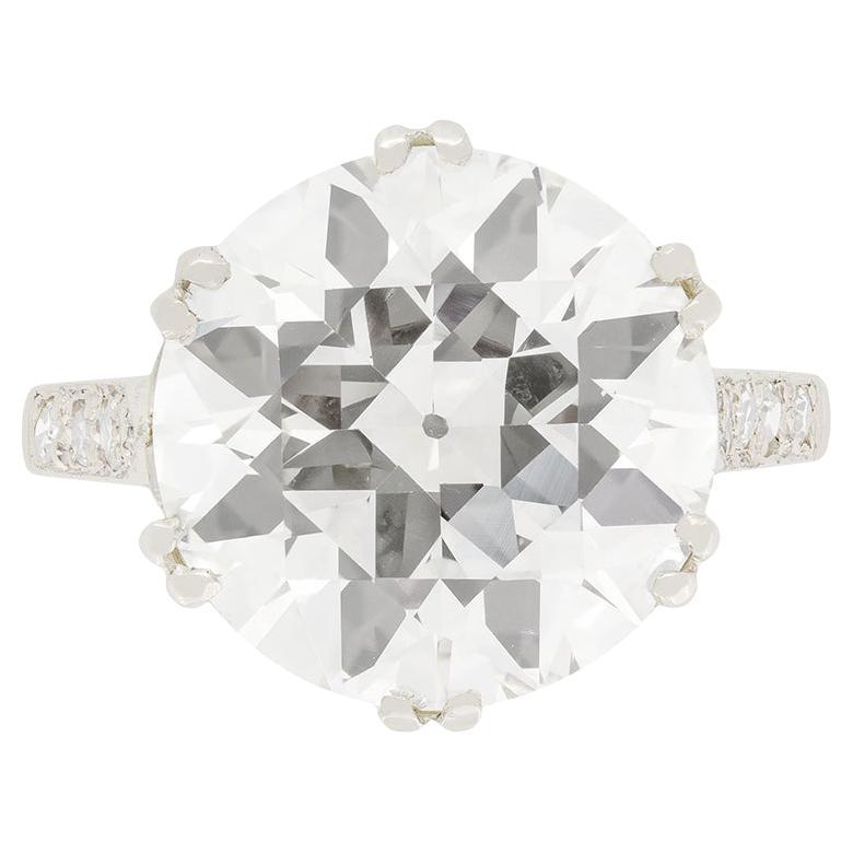 Art Deco 6.00ct Diamond Solitaire Ring, c.1920s For Sale