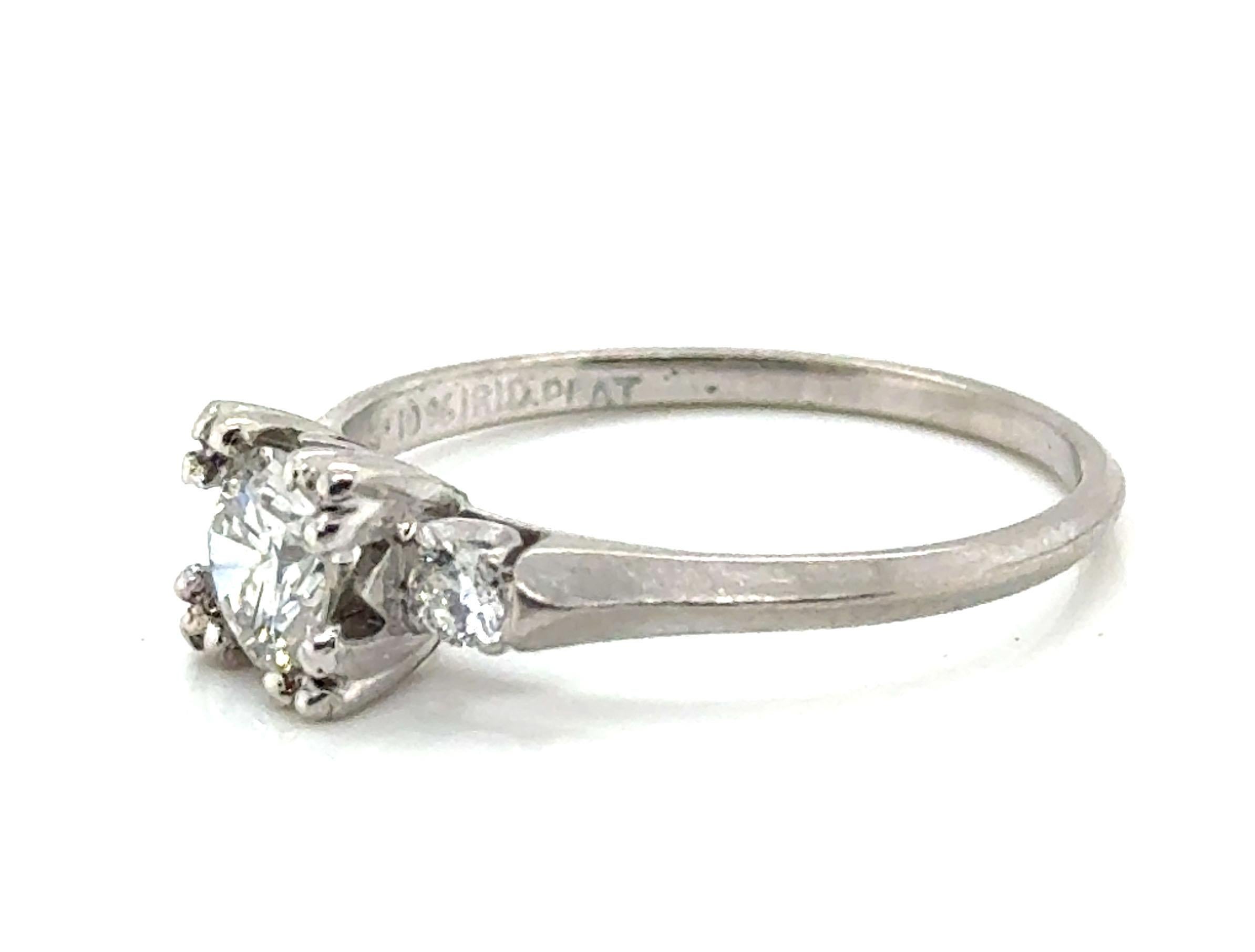 Art déco Bague en diamant GIA Platine Antique 1930s 1940s Original Mined en vente