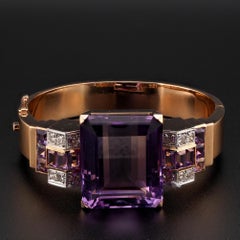 Art Deco 64.00 Ct Amethyst plus more and Diamond Bangle