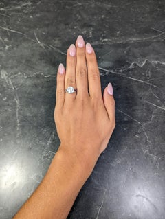 Bague de fiançailles Art Déco 6.43 CTW Old European Diamond Ruby Platinum X GIA