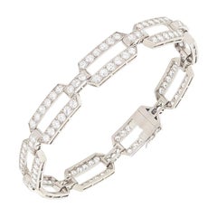 Art Deco 6.75 Carat Diamond Link Bracelet, circa 1920s