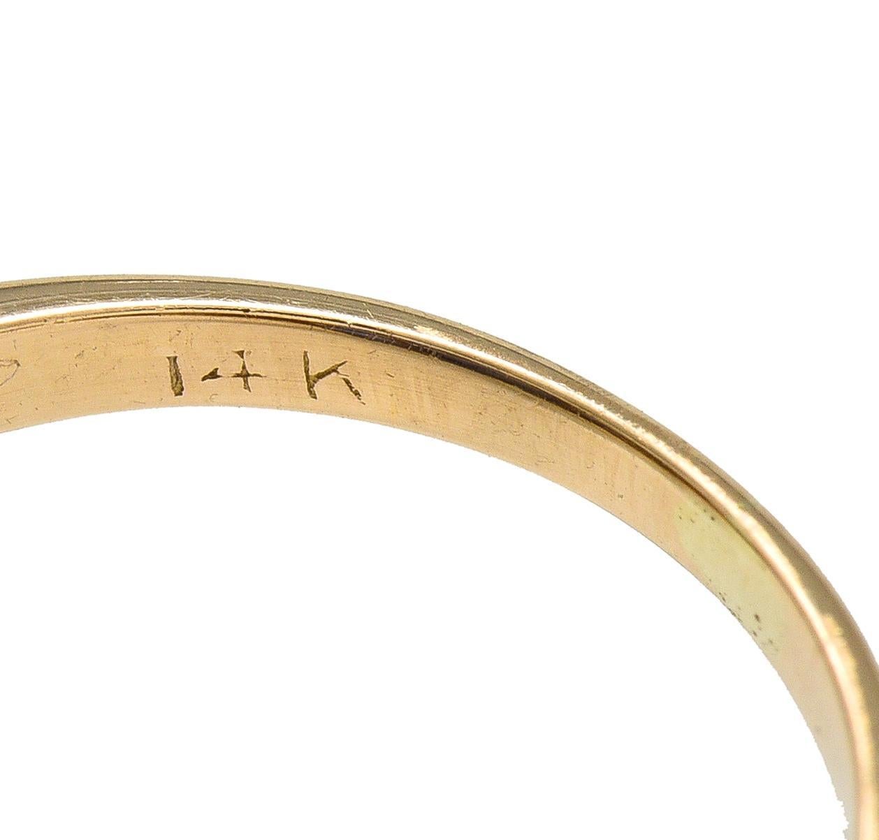 Art Deco 6.80 CTW Sapphire 14 Karat Yellow Gold Antique Halo Ring GIA für Damen oder Herren im Angebot