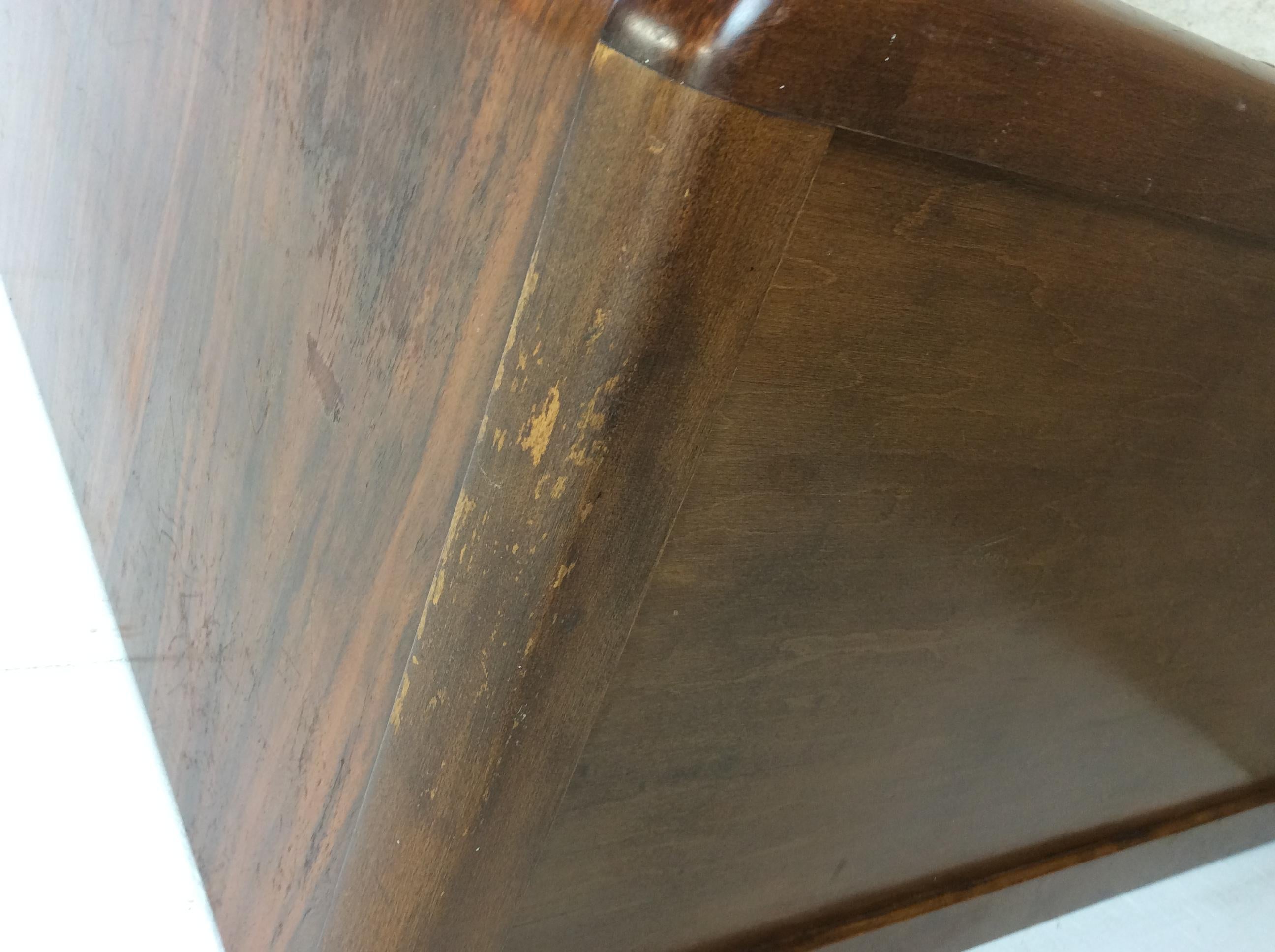 Escritorio Art Decó de 7 cajones con tapa en cascada en venta 3