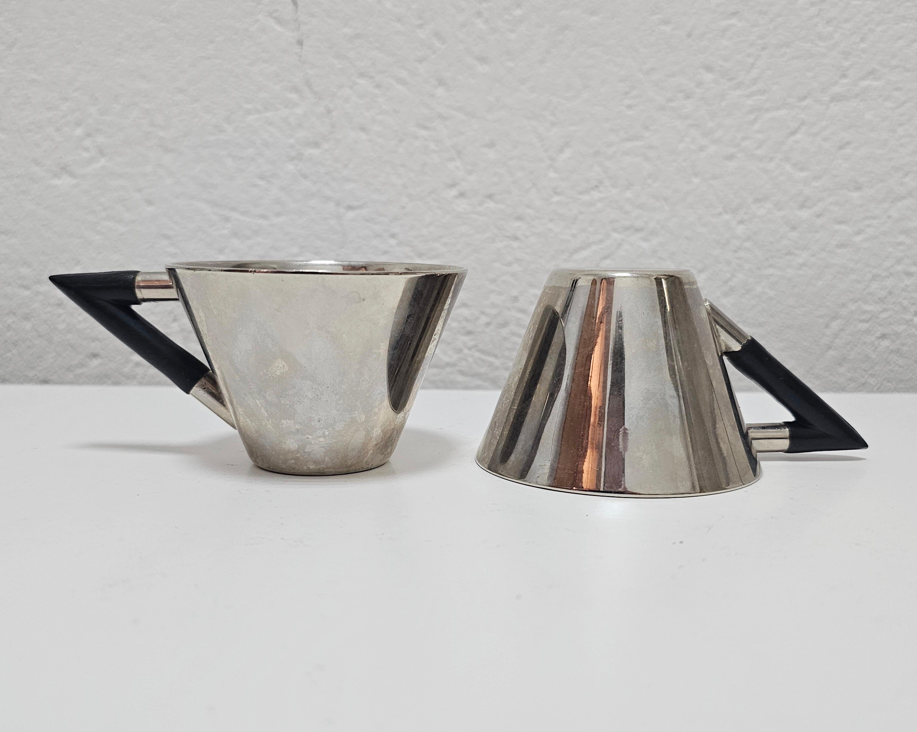Mid-20th Century Art Deco 7-piece Silver Plated Coffee Set, Germany 1930s For Sale