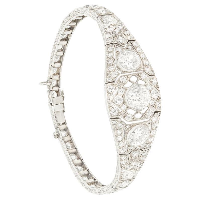 Art Deco 7.00ct Diamond Bracelet, c.1920s