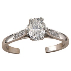 Antique Art Deco .75 Ct. G VS1 Diamond Solitaire Plus Engagement Ring