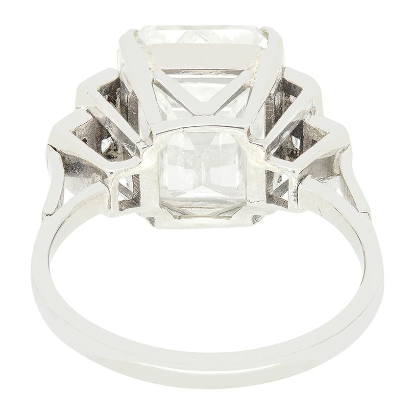 Anillo solitario de diamantes Art Déco de 7,60 ct, c.1920 Art Decó en venta